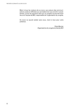 Progrès en Dermato-Allergologie