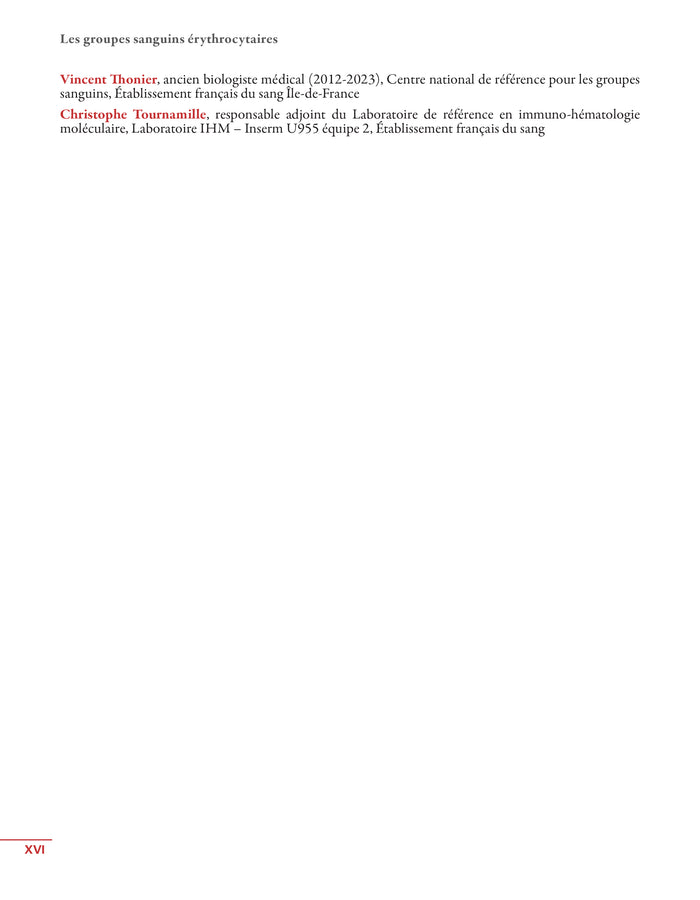 Les groupes sanguins érythrocytaires