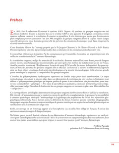 Les groupes sanguins érythrocytaires