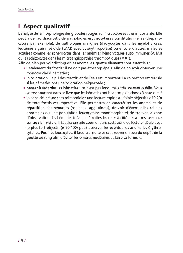 Pathologies des globules rouges