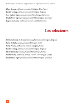 Pratique de la transfusion sanguine dans les régions à ressources limitées