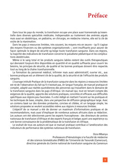 Pratique de la transfusion sanguine dans les régions à ressources limitées
