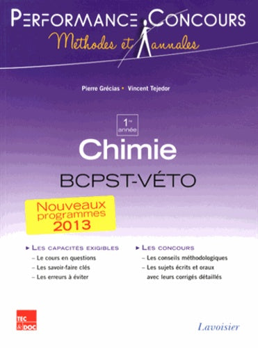 Chimie 1re année BCPST-Véto