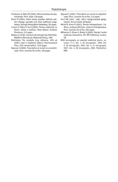 Conseil en phytothérapie