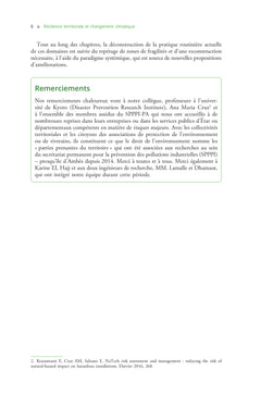 Résilience territoriale et changement climatique