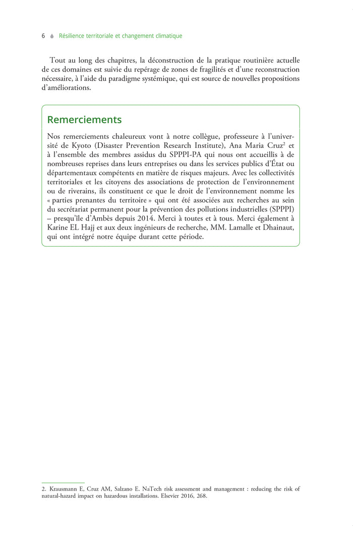 Résilience territoriale et changement climatique