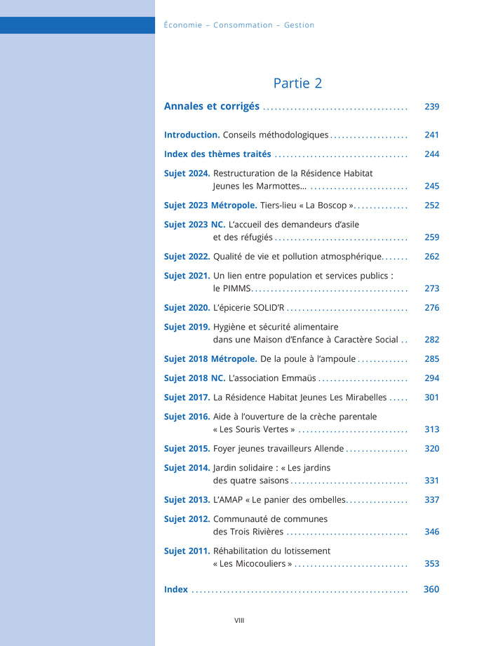 BTS ESF Économie-Consommation Gestion