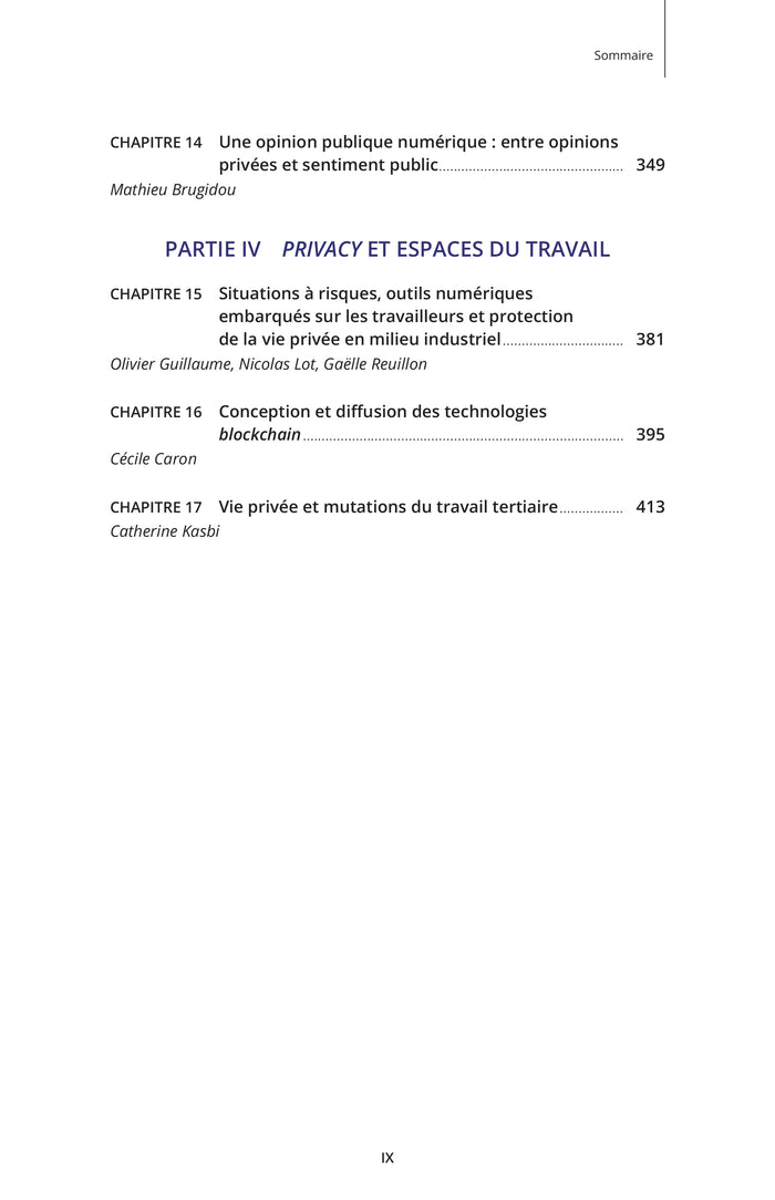 Technologies numériques, protection des données et vie privée