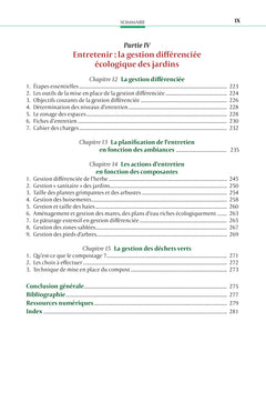 Conception et gestion différenciée des jardins