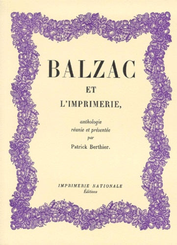 Balzac et l'imprimerie