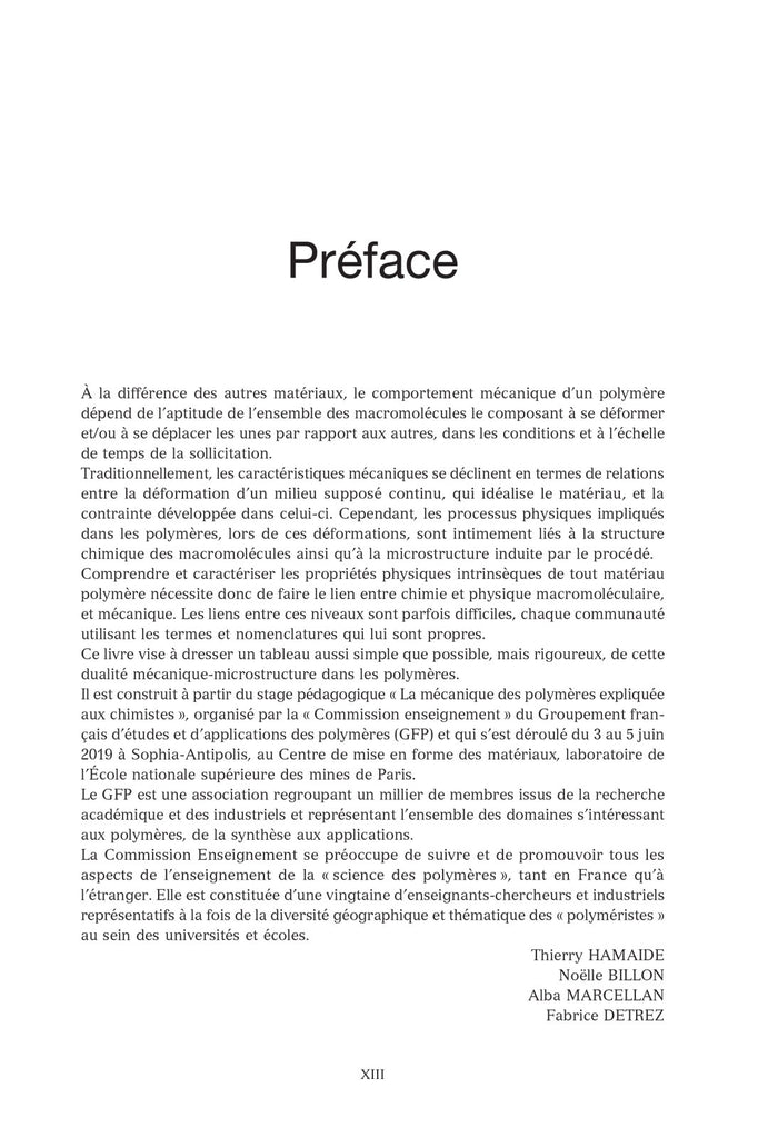 Introduction à la physique et aux propriétés thermomécaniques des matériaux polymères