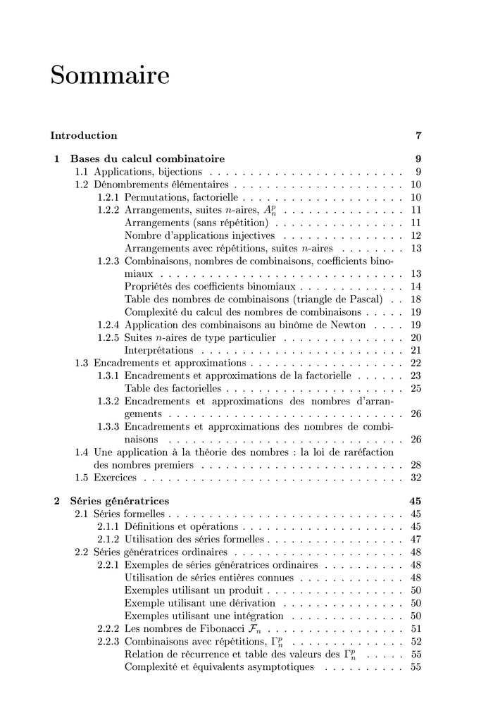 Analyse combinatoire