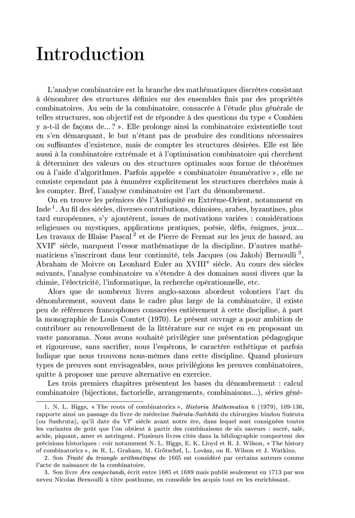 Analyse combinatoire