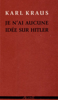 Je n’ai aucune idée sur Hitler