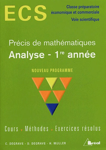 Précis de maths ECS - Analyse 1ère année
