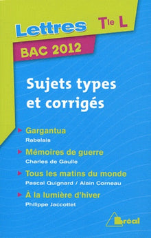 Bac lettres terminale 2012