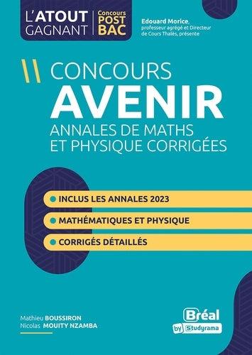 Concours AVENIR Annales de maths et physique corrigées