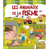 Les animaux de la ferme: Un livre à déplier pour découvrir un grand paysage