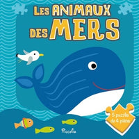 Les animaux des mers: Avec 5 puzzles de 4 pièces