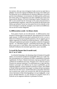 Ruralité française et britannique, XIIIe-XXe siècles