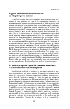 Ruralité française et britannique, XIIIe-XXe siècles