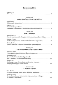 Penser et représenter le corps dans l'Antiquité