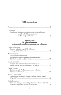 Villes atlantiques dans l'Europe occidentale du Moyen Âge au XXe siècle