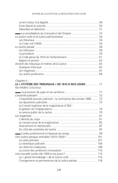 Histoire de la justice. De la Révolution à nos jours