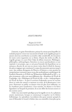 A chacun sa tragédie ?