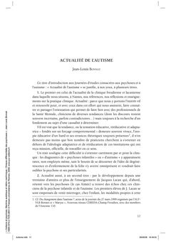 AUTISME ET PSYCHOSE