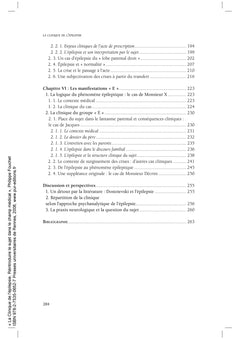 La clinique de l'épilepsie