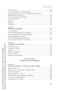 Le Transfert de Freud à Lacan