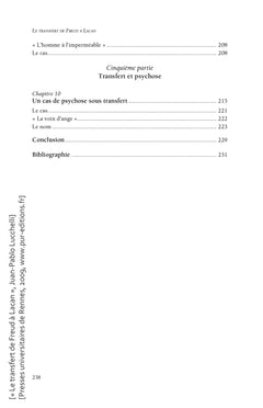 Le Transfert de Freud à Lacan