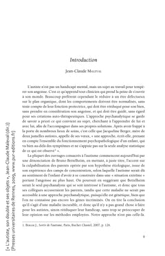 L'Autiste, son double et ses objets