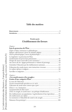 L'administration des faveurs