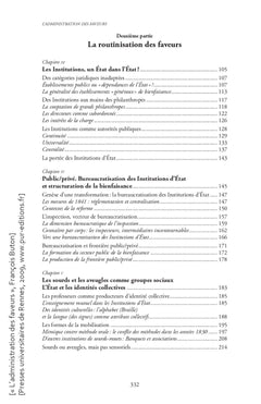 L'administration des faveurs