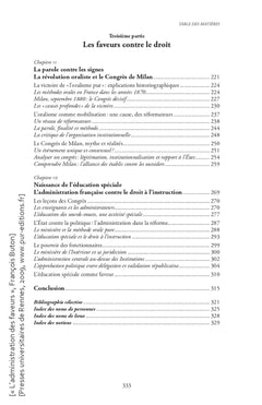L'administration des faveurs