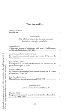 Les administrations coloniales, XIXe-XXe siècles