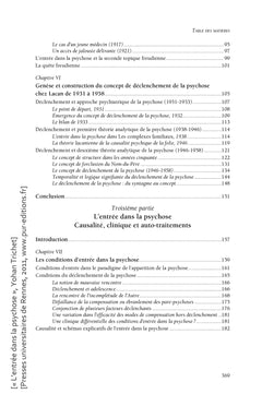 L'Entrée dans la psychose