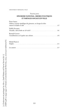 Ordonner et partager la ville