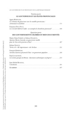 Les gouverneurs et les provinciaux sous la République romaine