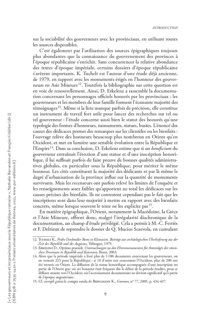 Les gouverneurs et les provinciaux sous la République romaine
