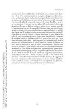 ECRIRE SOUS L OCCUPATION