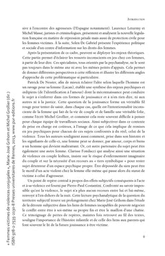 Femmes victimes de violences conjugales