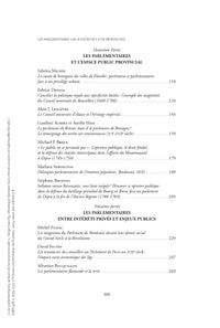 Parlementaires acteurs de la vie provinciale