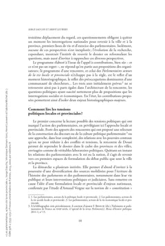 Parlementaires acteurs de la vie provinciale