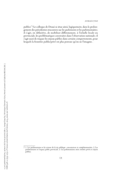 Parlementaires acteurs de la vie provinciale