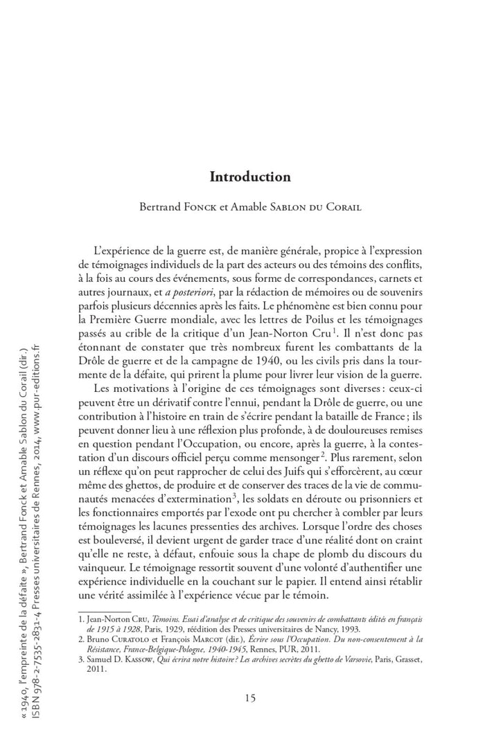 1940 : l'empreinte de la défaite
