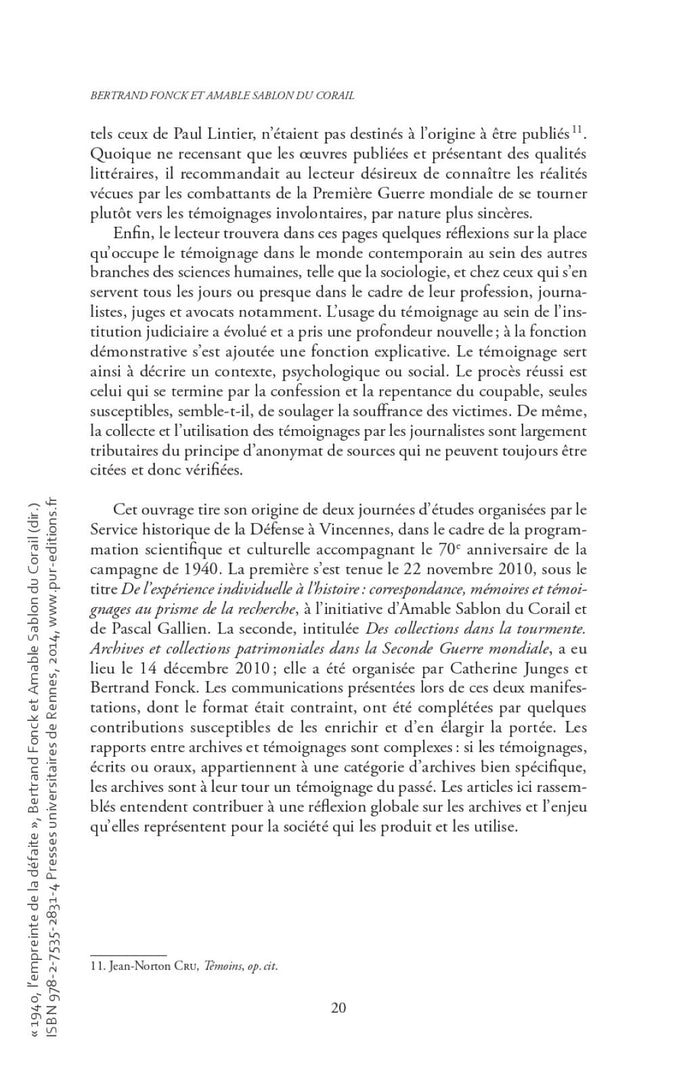 1940 : l'empreinte de la défaite