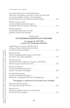 1940 : l'empreinte de la défaite